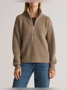 QUINCE Australian Merino Wool Half Zip Sweater